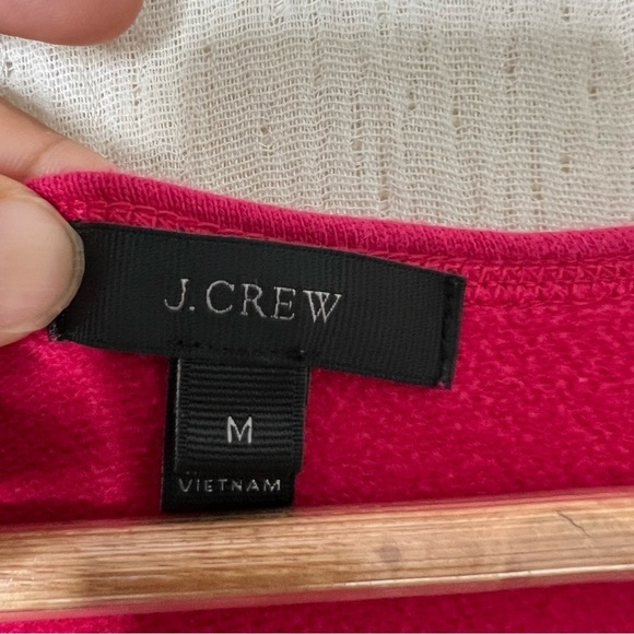 J Crew Womens Small Faux Wrap Top Textured Crepe Fuschia Pink Blouse M Medium - Picture 4 of 4